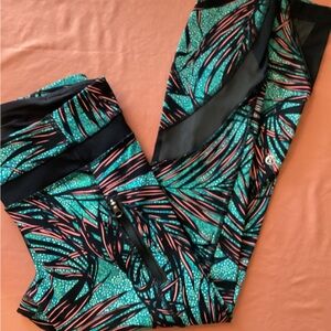 Lululemon Inspire 7/8 Tights II Palm Lace Tofino Teal 25” Size: 4